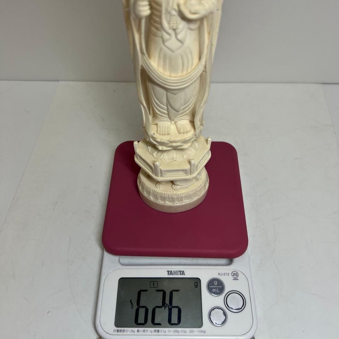 極上和彫在銘観音　626g/29.5㎝　東Y8-0123☆2Fトトル