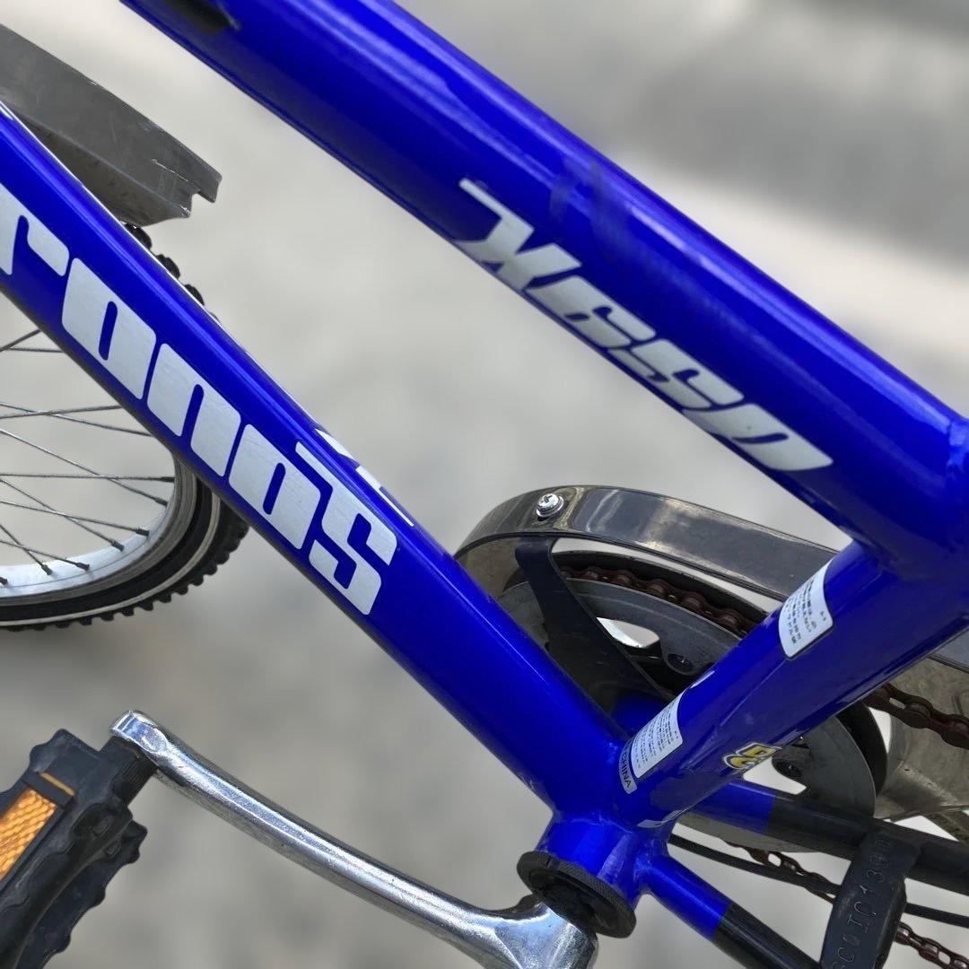 ジュニア自転車 20インチ シマノ6段変速 カゴ付き 青 手渡し 大阪茨木