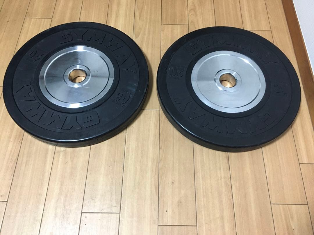 ① GYMWAYバンパープレート 20kg x 1枚