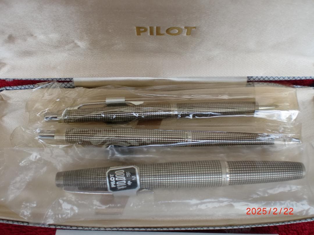 パイロット万年筆 エリート スターリングシルバー18K ホワイトゴールド