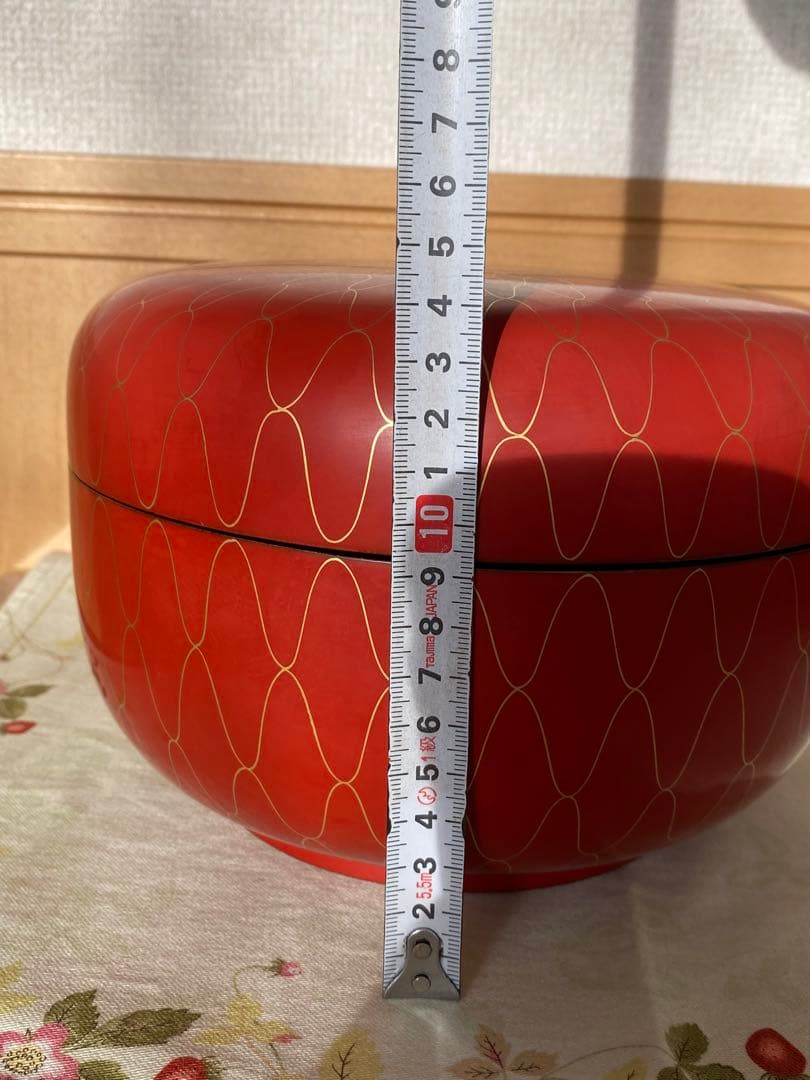 ¥13,900からお値下げ中　 茶道具　朱網目喰籠　菓子器