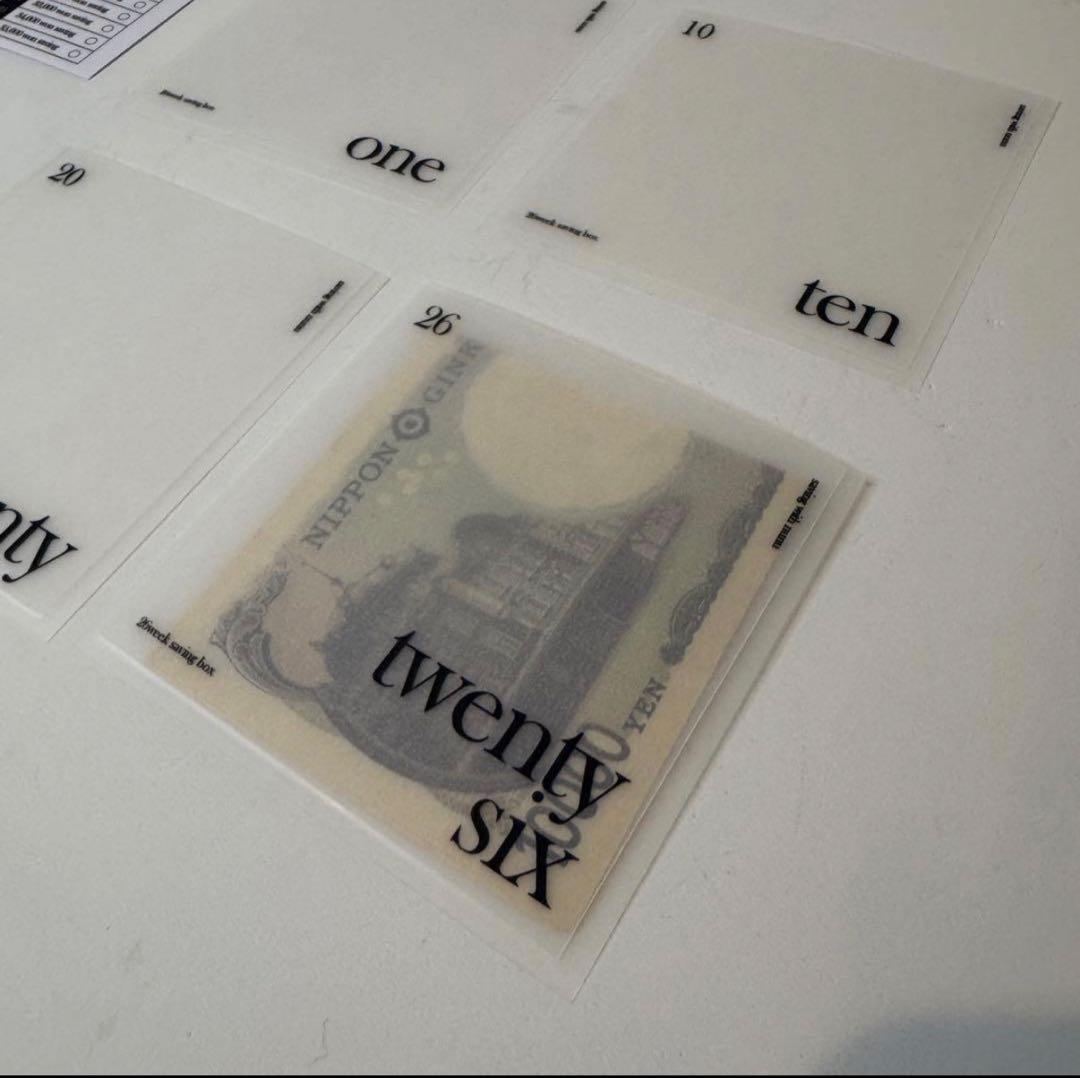 26days saving スクエア　BOX 錠付き　韓国　貯金