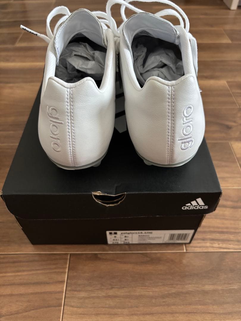 adidas GLORO ホワイト/ブラック スパイクシューズ　27cm