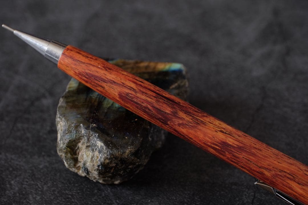 PG5木軸カスタム0208　高村杢工房製図用シャープペンシル チューリップウッド