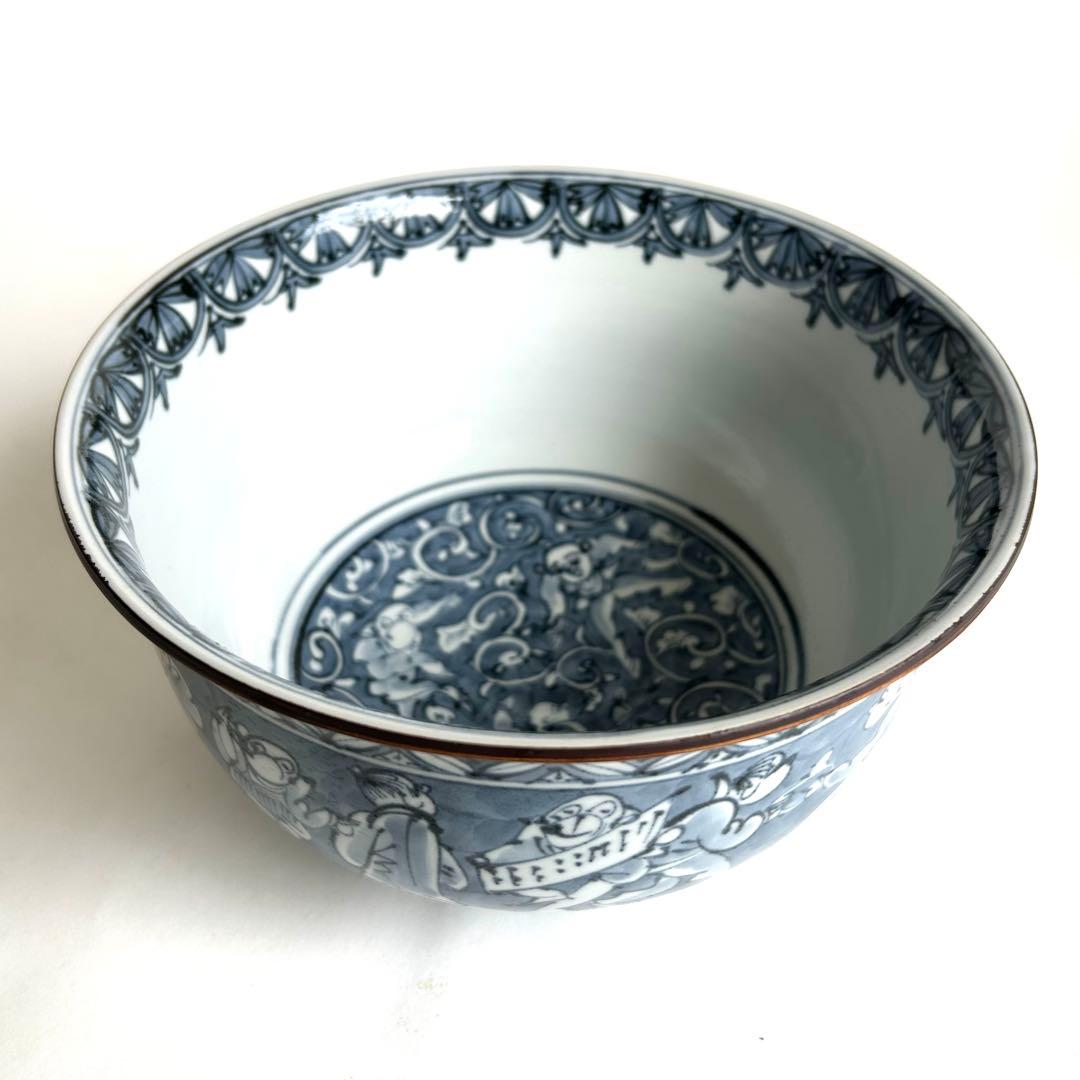 清水焼　京焼 瑞昭窯　名匠 二代目　大野瑞昭作 染付け 深鉢 鉢 食器 和食器