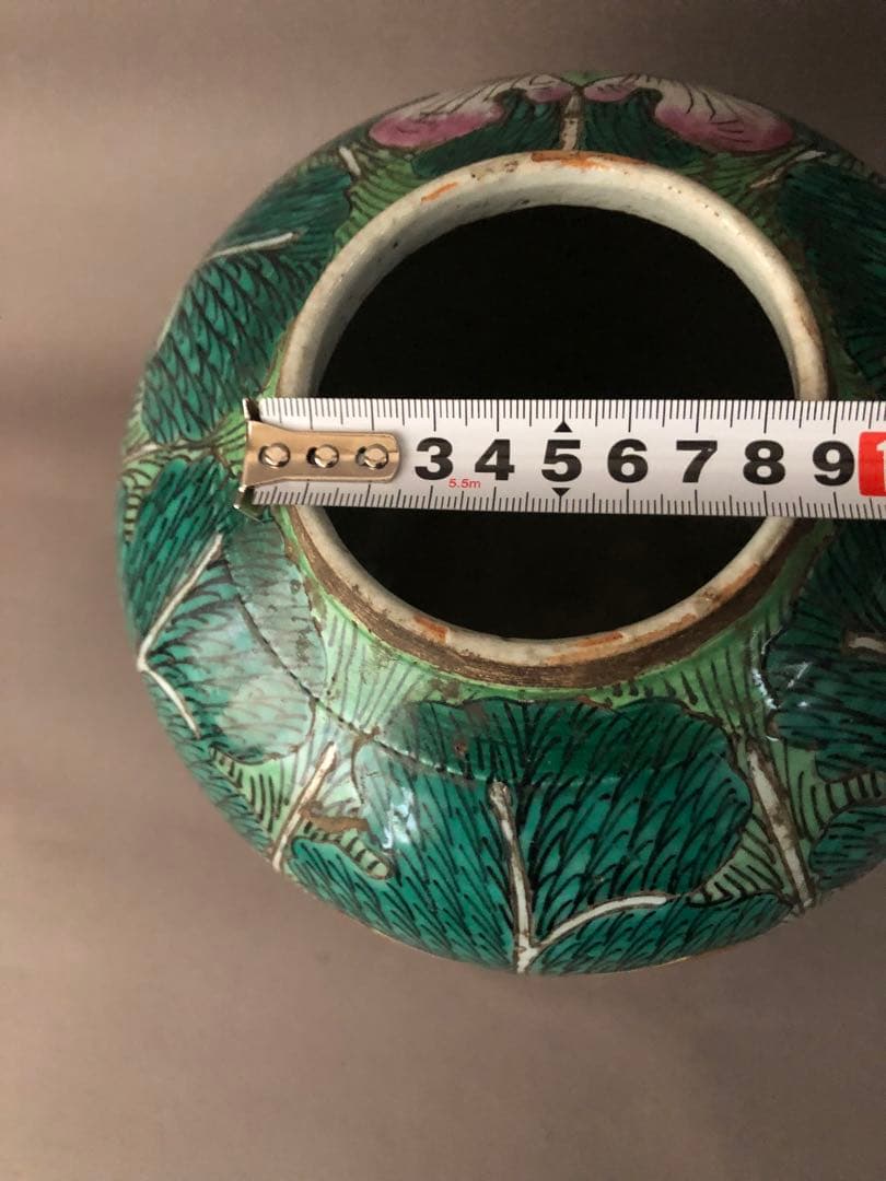 中国骨董　古美術　清朝　粉彩壺