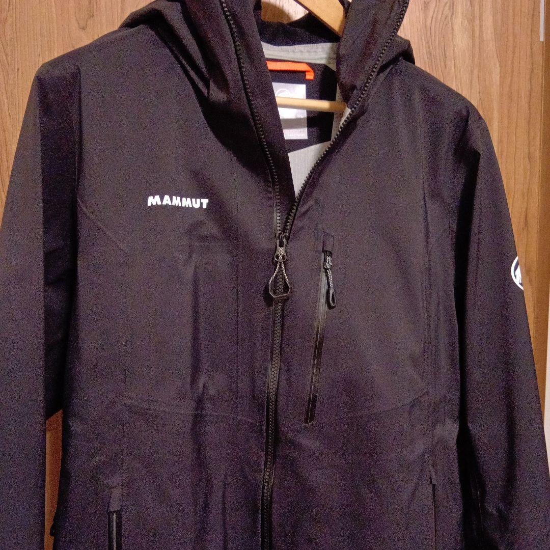 MAMMUT スキーウェアブラックジャケット フード付き