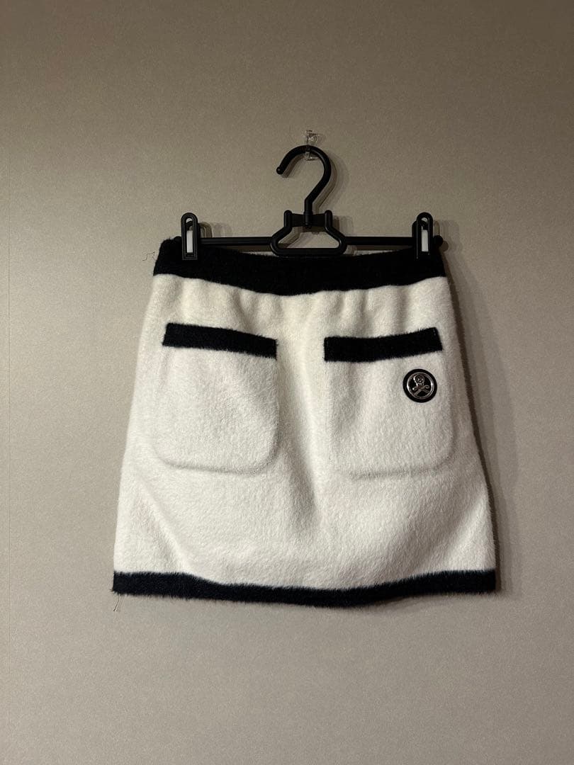 ロゴジャガード×パール バイカラー プルオーバーニット セットアップ