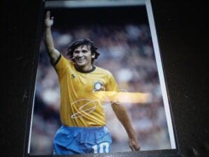 サッカー　ブラジル代表　ジーコ　証明書付き　直筆サイン入り８X10フォト