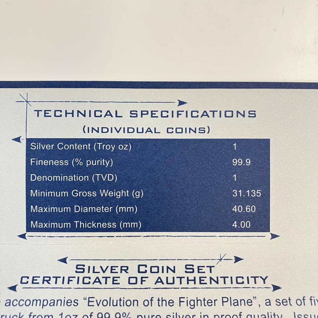 パース造幣局発行 戦闘機シリーズ 記念硬貨5枚セット　2005年