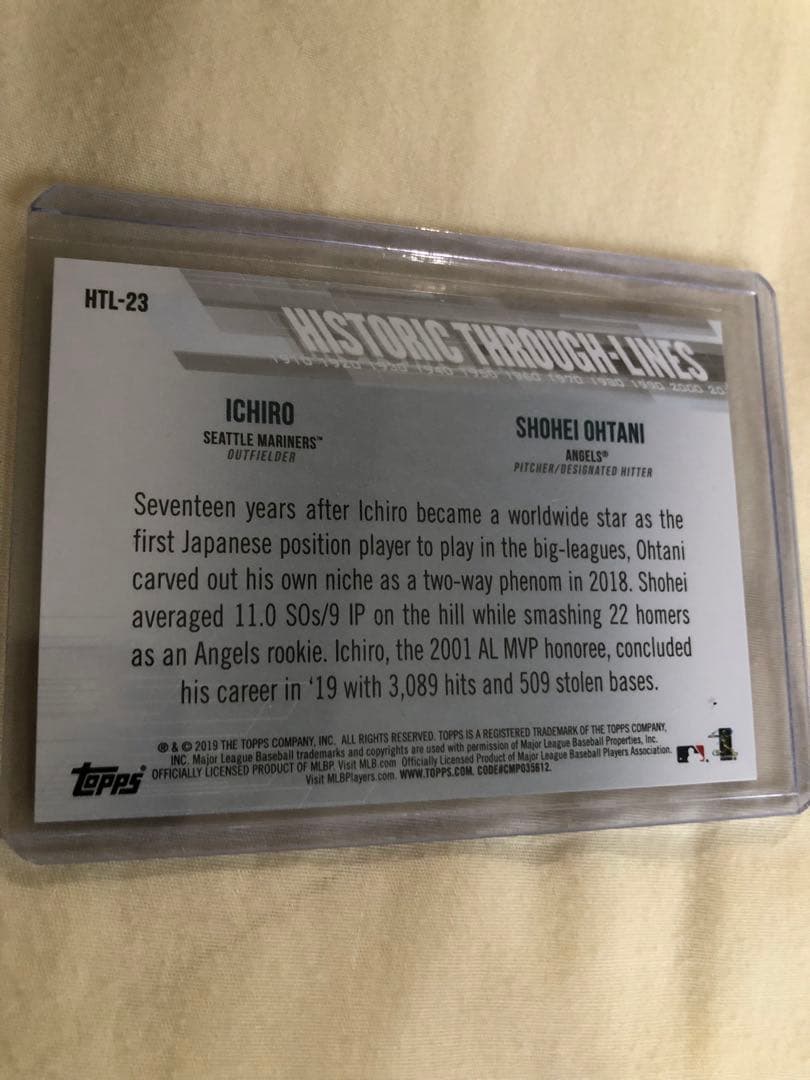 イチロー & 大谷 選手 コラボカード 2種類