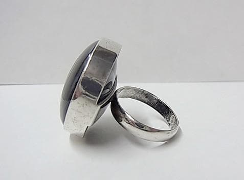 ★E1601★12号銀指輪　シルバーリング　(A36)　瑪瑙　眼文　ルクミック