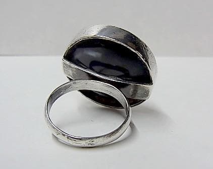 ★E1601★12号銀指輪　シルバーリング　(A36)　瑪瑙　眼文　ルクミック