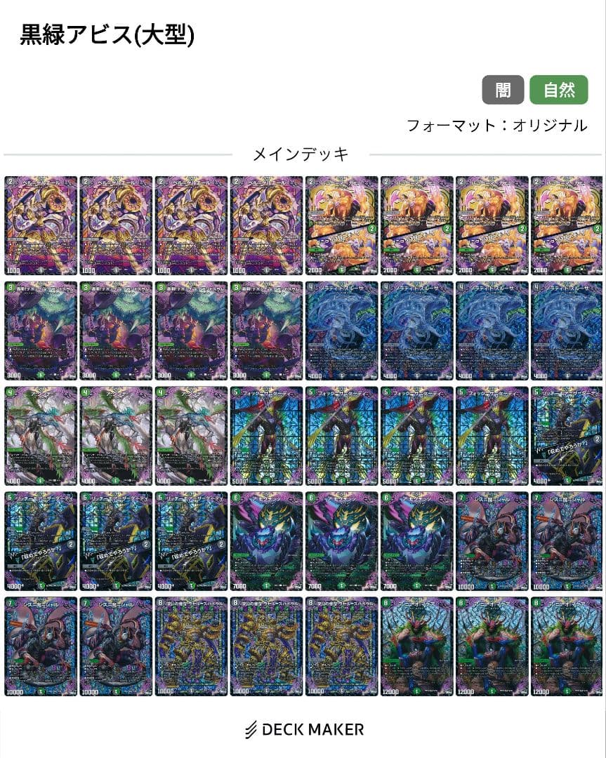 デュエルマスターズ デッキまとめ　魔導具、アビス、コンプレックスなど