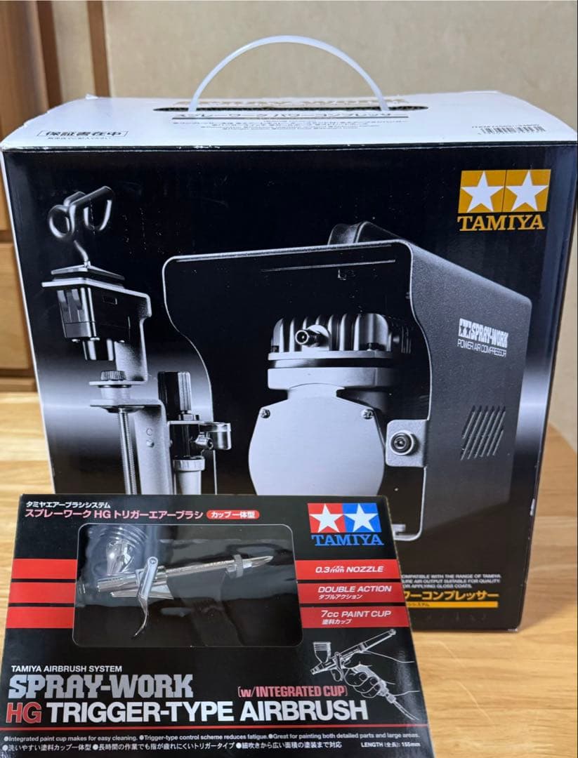 塗装セット　タミヤパワーコンプレッサー　エアブラシ　その他道具