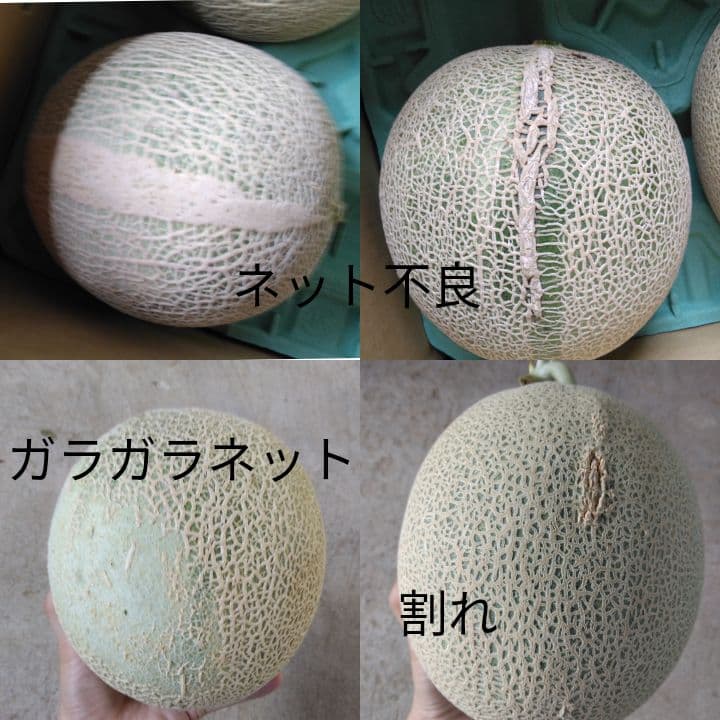 二箱梱包【訳あり品】北海道産　赤肉メロン　5玉入り　一箱8kg