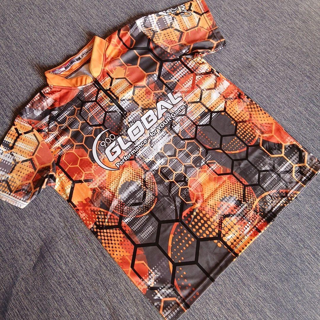 ✨新品✨GLOBAL900　Mサイズ　オレンジ　USA製　ボウリングウェア