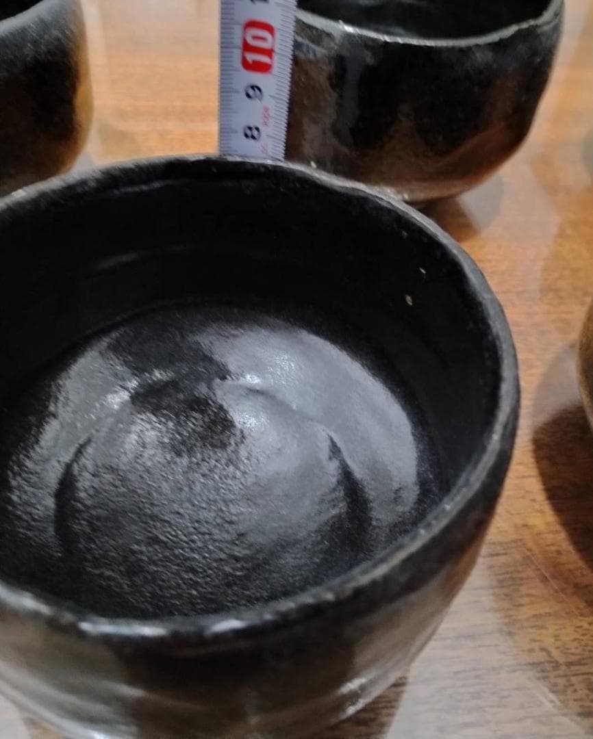 楽焼 5個まとめて 黒楽 抹茶茶碗 楽茶碗　茶道具