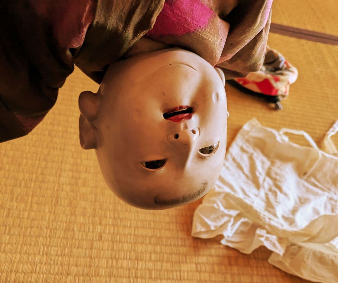 【お値下げ】　明治期　150年前　60センチ 市松人形　ビスクドール　抱き人形