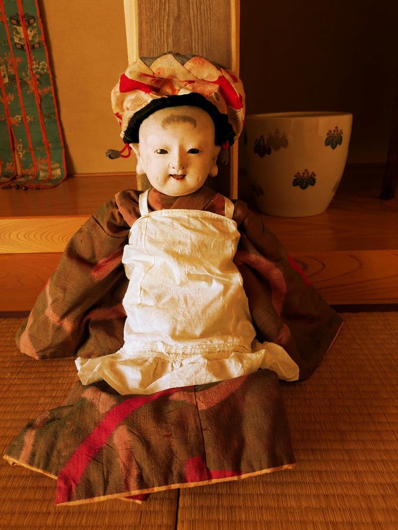 【お値下げ】　明治期　150年前　60センチ 市松人形　ビスクドール　抱き人形