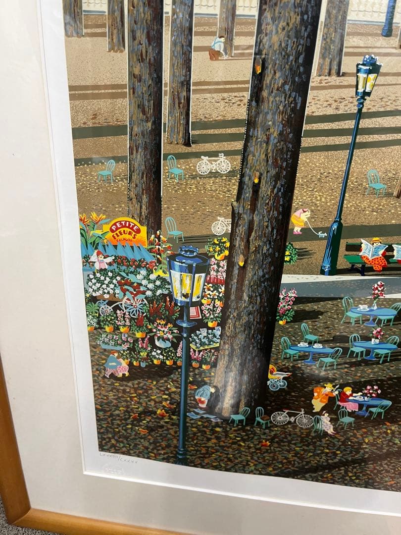 ヒロ・ヤマガタ　シルクスクリーン作品　アコーディオンプレイヤー