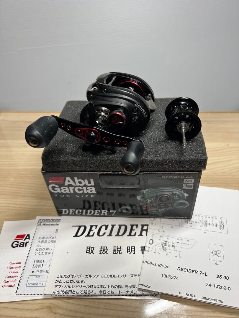 アブガルシア ディサイダー 7 ベイトリール 左巻き