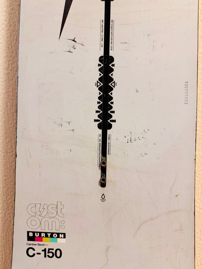 ビンディング付BURTON custom 150 カスタムキャンバーcamber