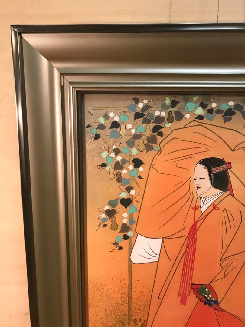 渡部侃　「半蔀」　日本画Ｆ１０号　落款・共シール有り