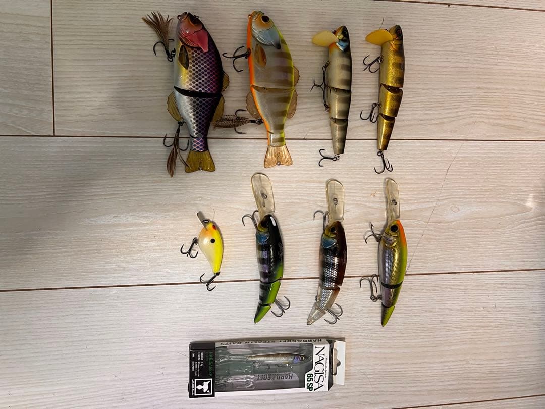 【バス釣りセット】ロッド６本・リール6台・バッカン・ウェストバック・ルアー各種