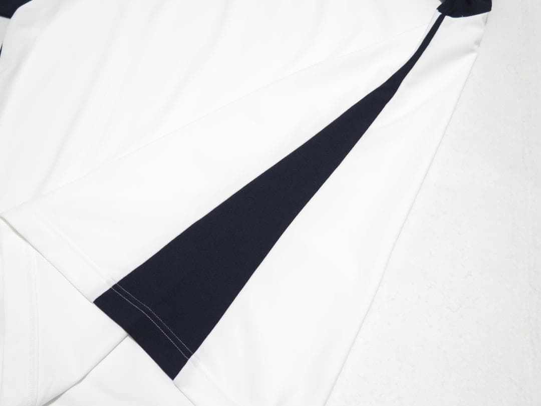 ⓂBEAMS GOLF ビームスゴルフ 襟付きVネックプルオーバーWHITE