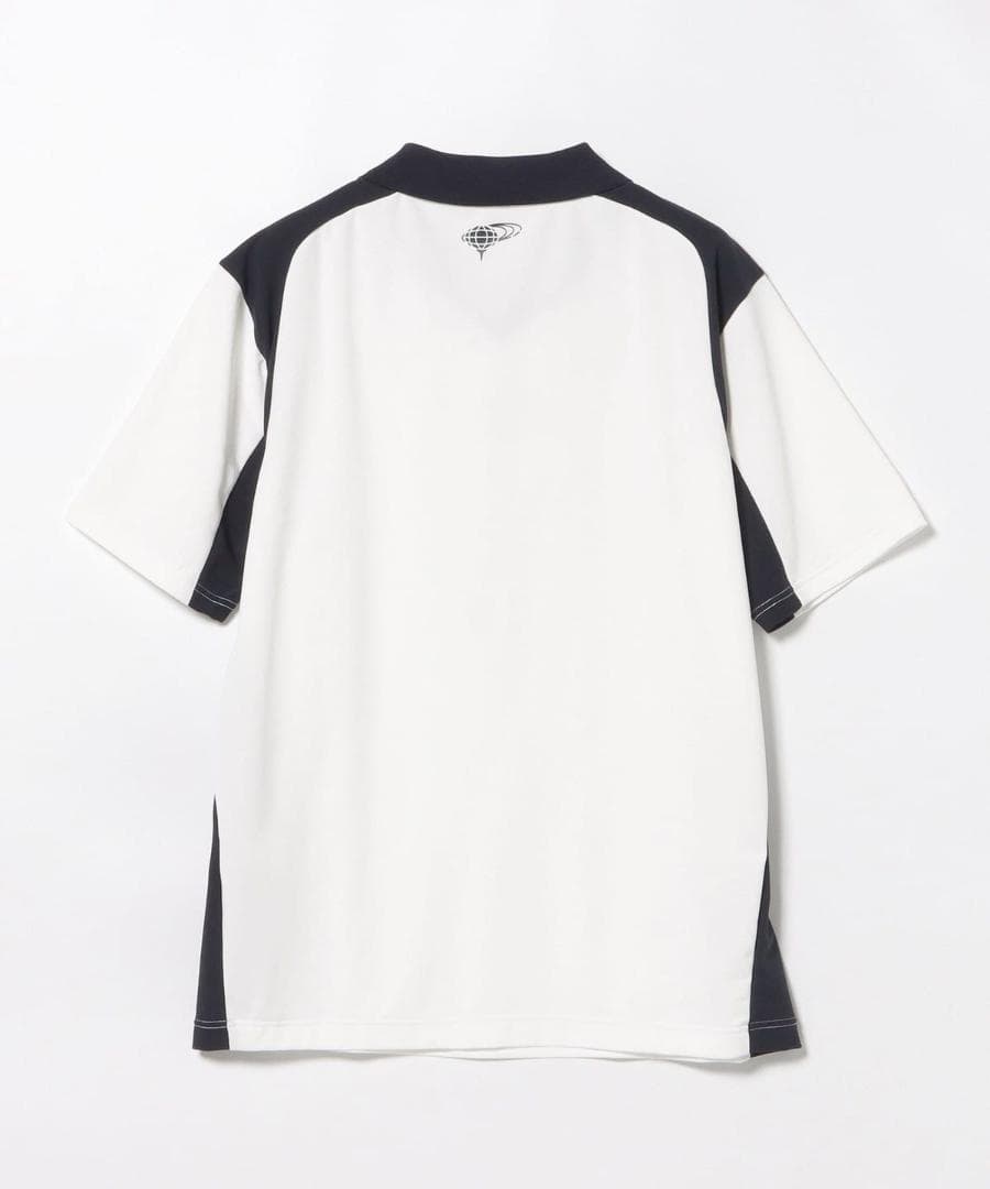 ⓂBEAMS GOLF ビームスゴルフ 襟付きVネックプルオーバーWHITE