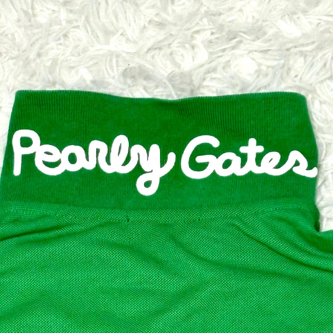 【極美品】パーリーゲイツ　半袖ポロシャツ　ロゴ　ゴルフ グリーン　M