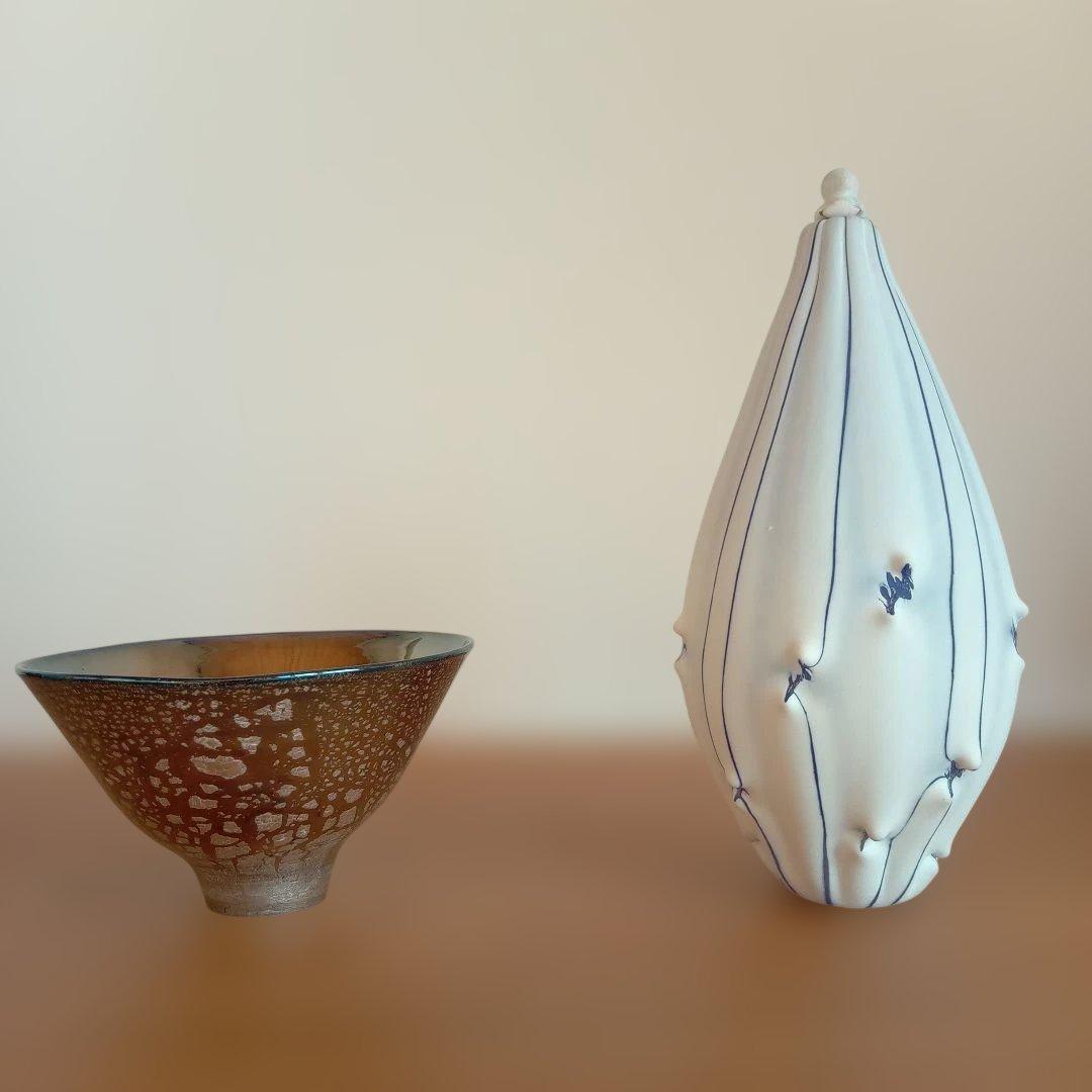 現代ガラス作家　富永一真　『～青の～』