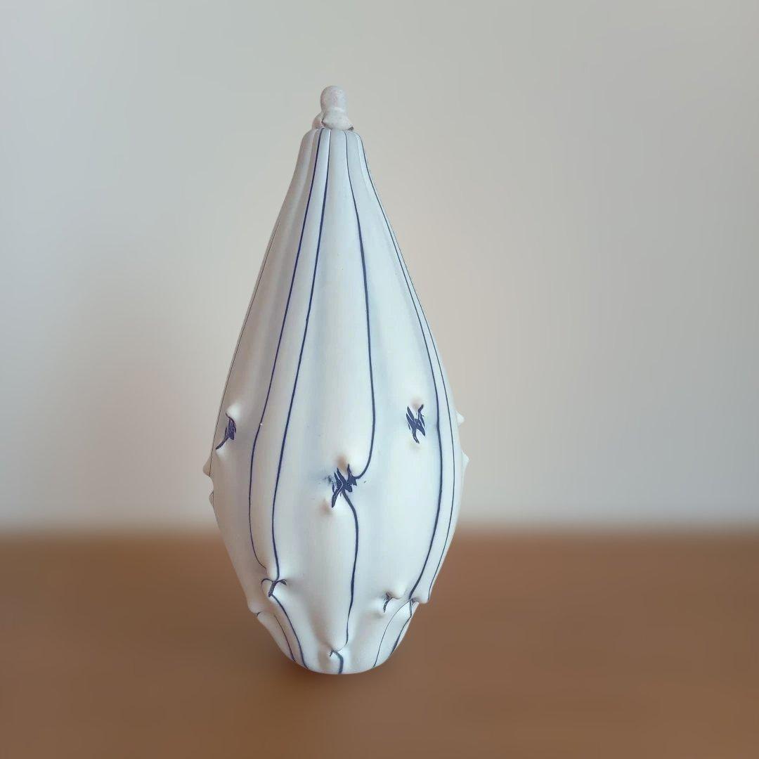 現代ガラス作家　富永一真　『～青の～』