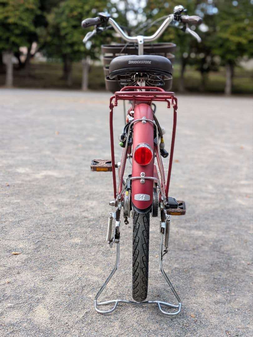 かあブリヂストン 電動アシスト自転車 ラクット レッド24インチ
