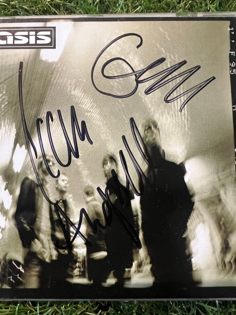 オアシス OASIS リアム・ゲム・アンディ3名 直筆サインCD