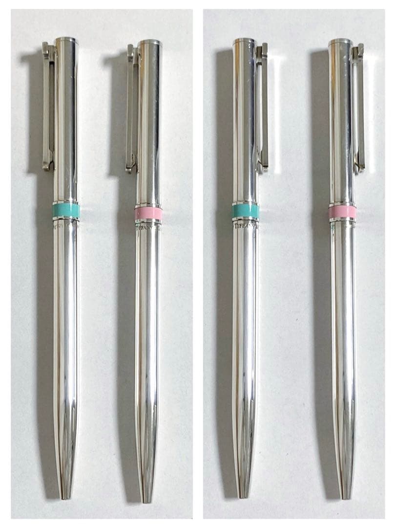 ティファニー Tクリップ ボールペン ブルー ピンク 2本 silver925