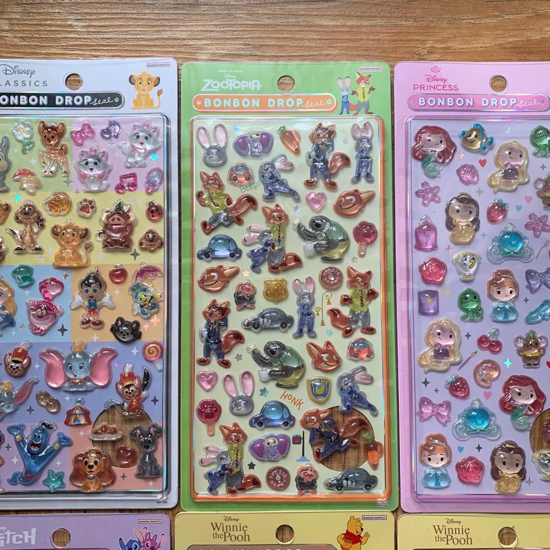ディズニーキャラクター BONBON DROP シール 6シートセット