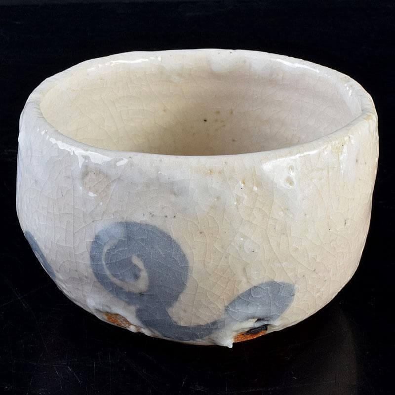 茶道具　人間国宝　荒川豊蔵作　志野茶碗　共箱　V　R7590