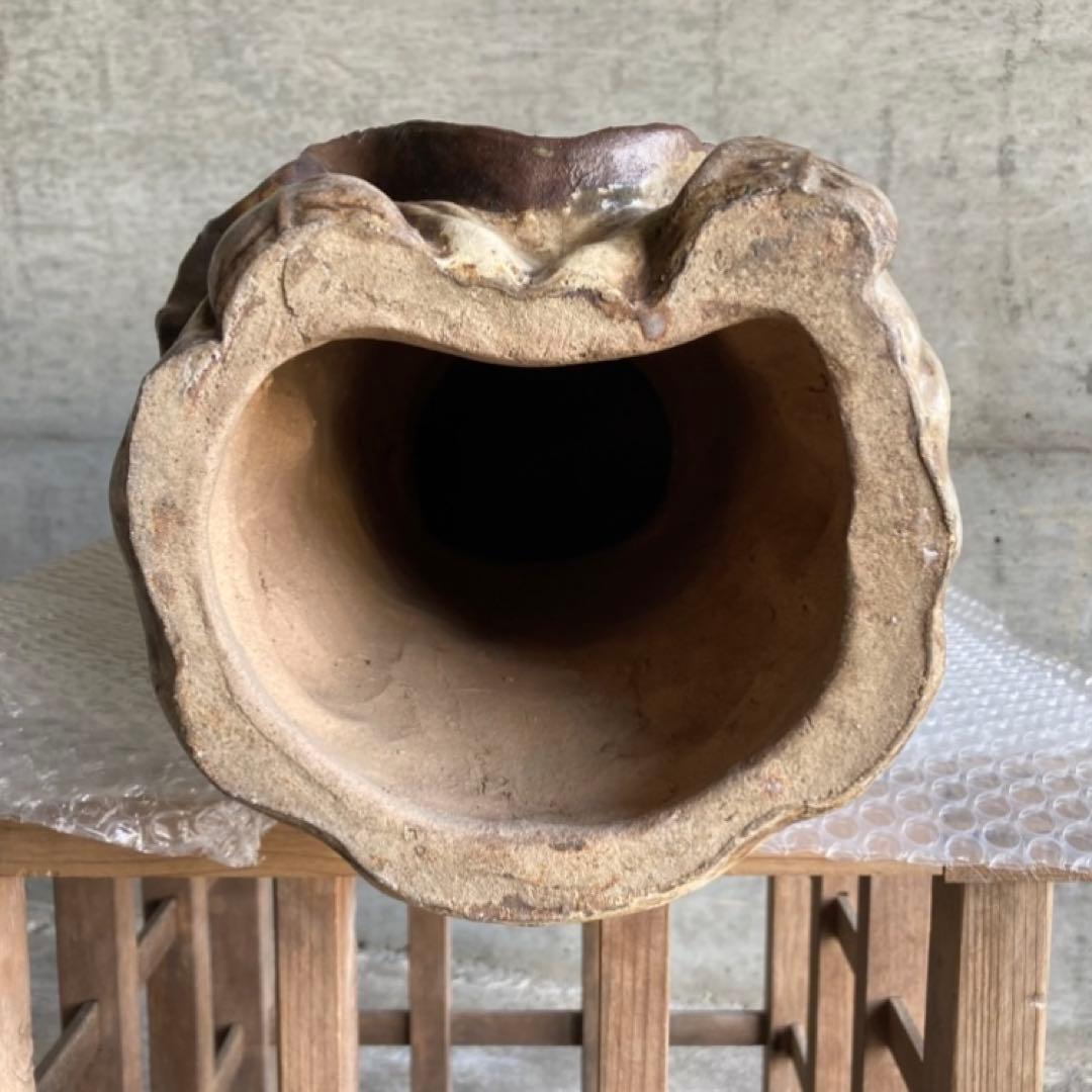 古い像 人物 武将 仏像 人形 大型 陶器 彫刻 置物 骨董品 レトロ カケ有り