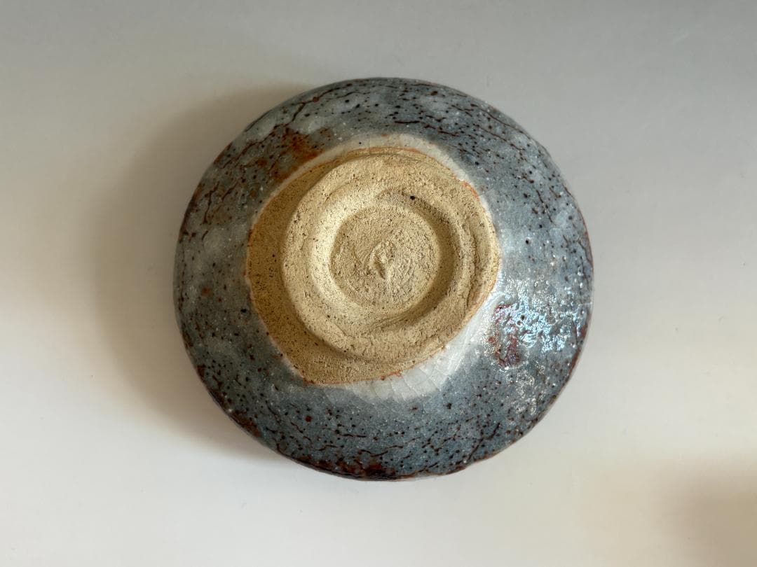 野中春清　鼠志野　平茶碗　即中斎書付　茶道具　表千家