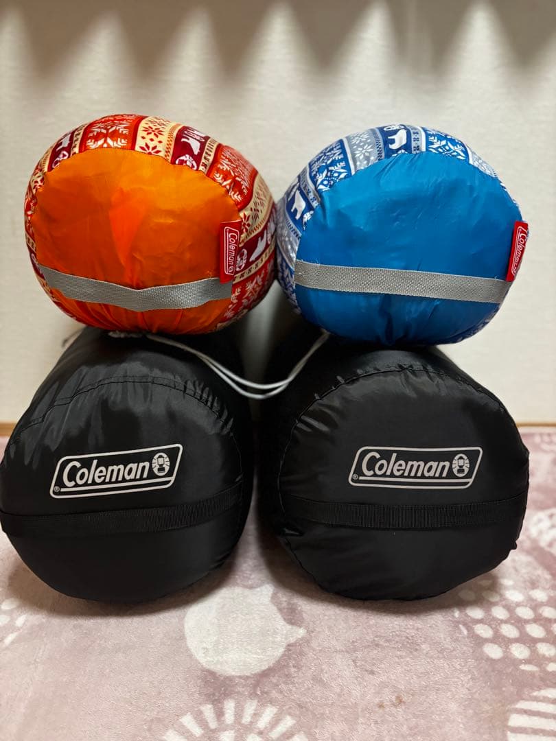 【バラ売可◎】Coleman 寝袋 シュラフ　マミー型4個セット 大人用　子供用