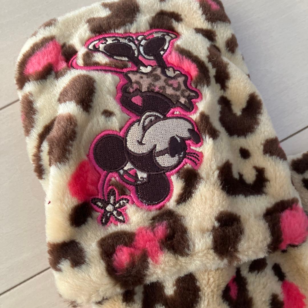 ミッキー・ミニー ヒョウ柄キャップ