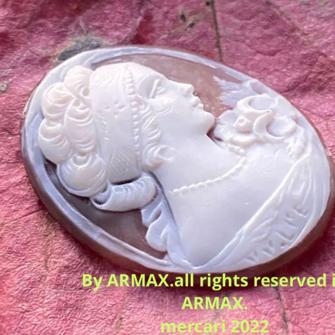 超限定6月16日20時迄 ‼️カメオ百合と首飾りの婦人　最上級カメオ　ルース