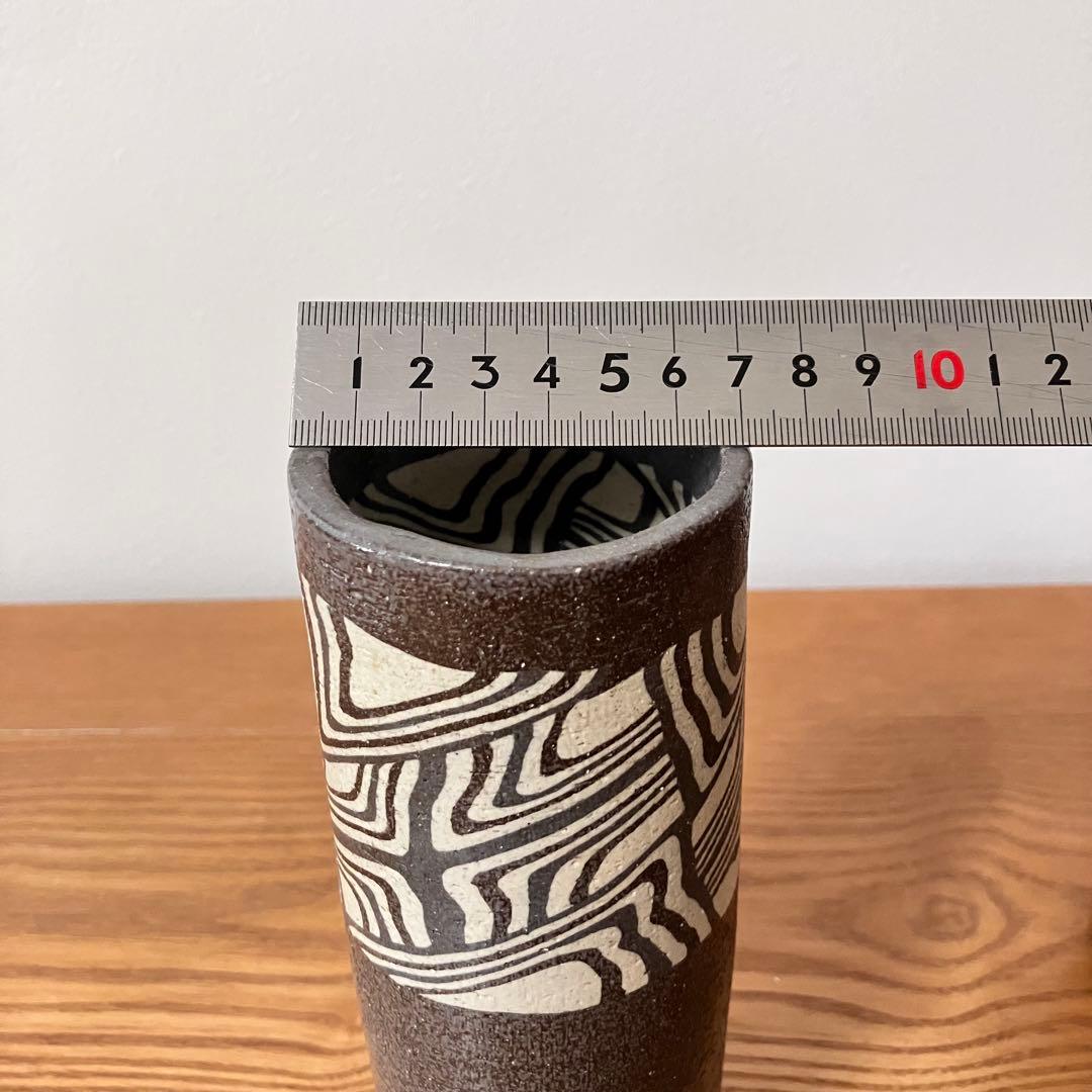 水野双鶴　水野達蔵　練込　花瓶　陶芸品