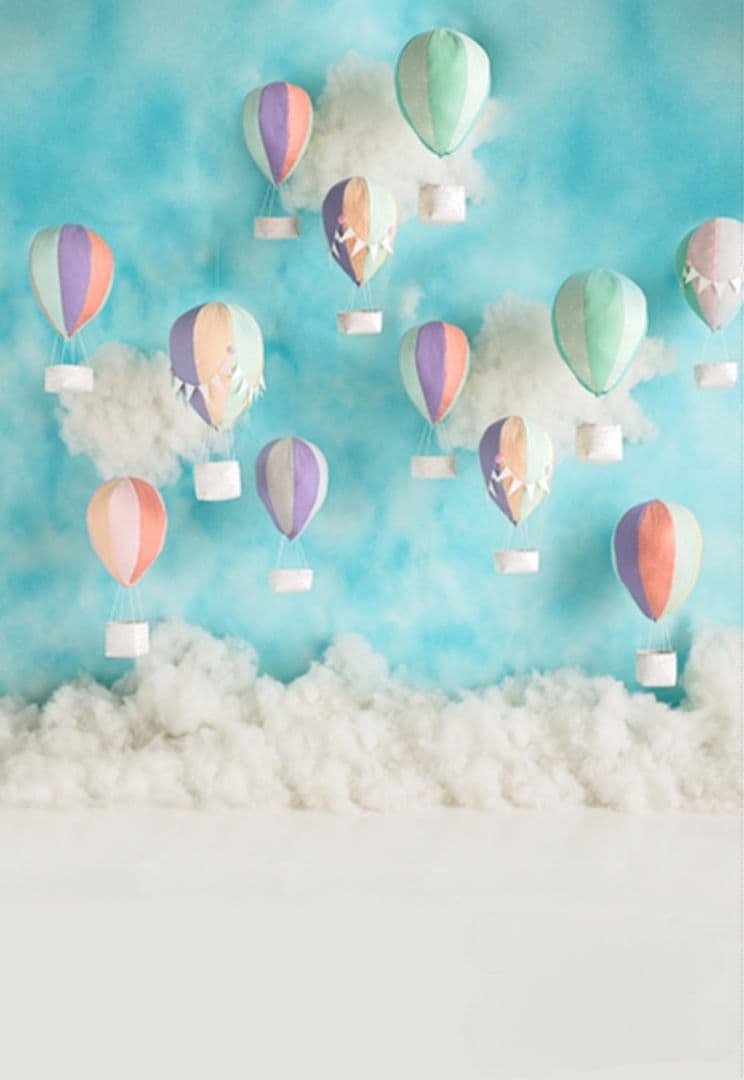 背景布【屋内V】ニューボーンフォト、ペット、ドール撮影用　空　薔薇　気球　雲　窓