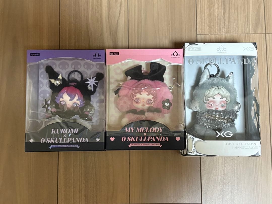スカルパンダXG & クルミ& マイメロディ　３点セット 写真の子を配送します