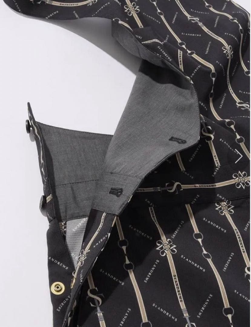 セントアンドリュース リベットストライプ柄ストレッチサロペット