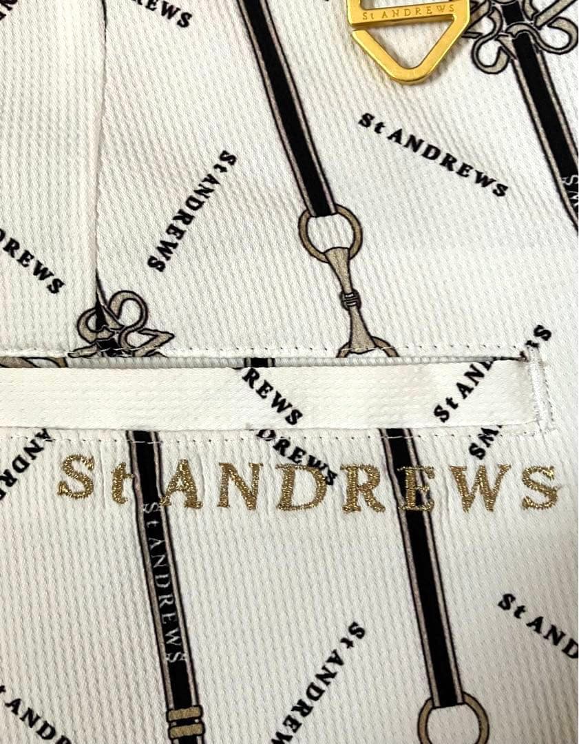 セントアンドリュース リベットストライプ柄ストレッチサロペット