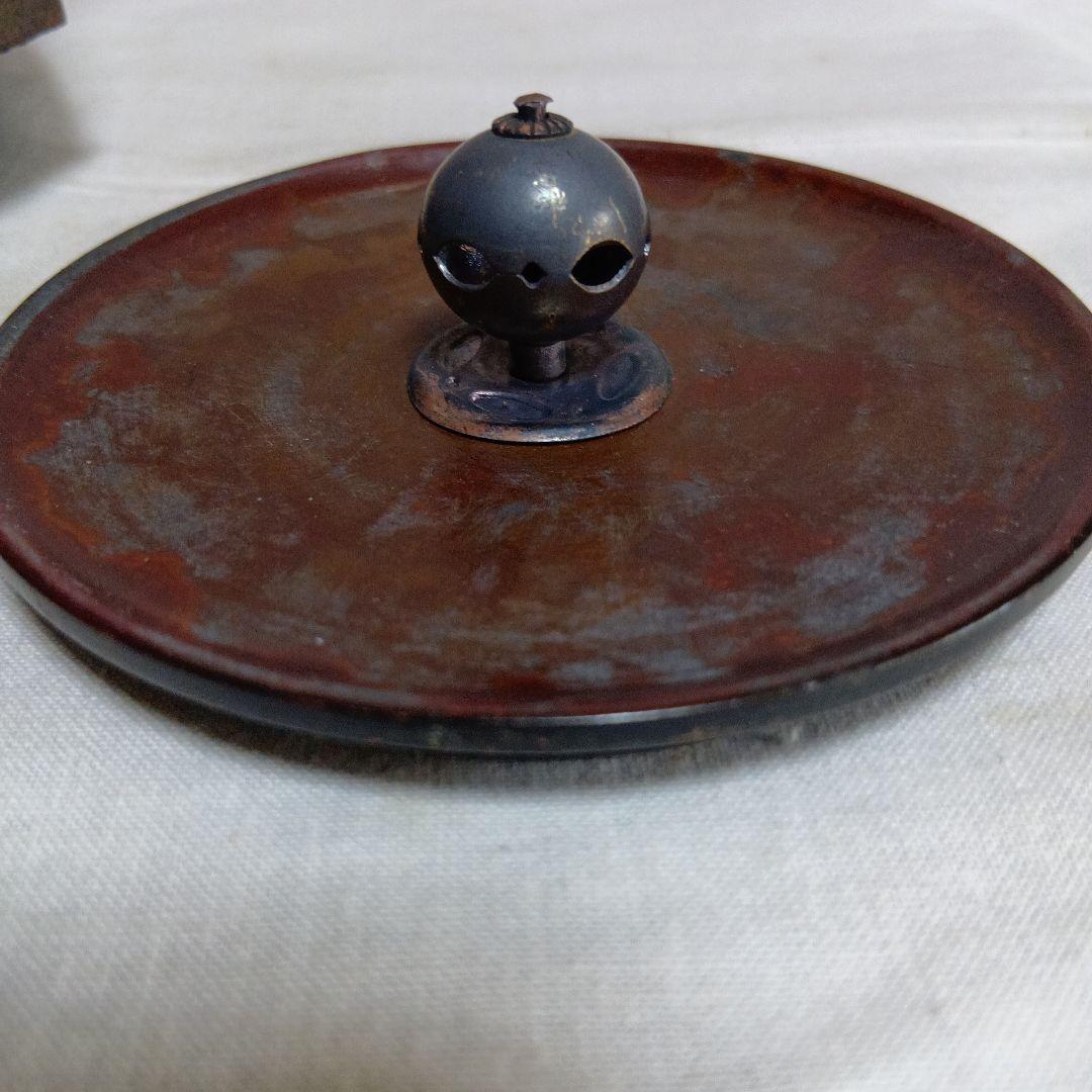 龍文堂 八角形 鉄瓶 風景模様